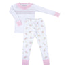 Hope's Rose Smocked Ruffle Long Pajamas - Magnolia BabyLong Pajamas