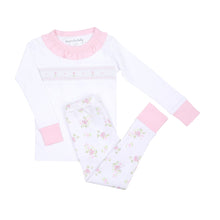  Hope's Rose Spring Pink Smocked Ruffle Toddler Long Pajamas - Magnolia BabyLong Pajamas