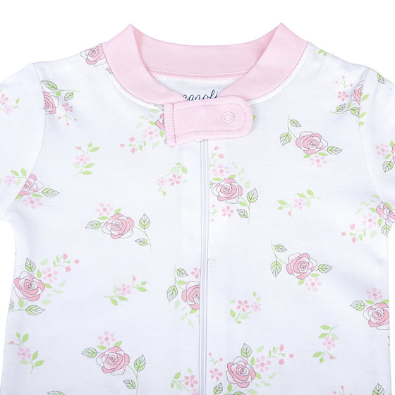 Hope's Rose Zip Pajamas - Magnolia BabyZipper Pajamas