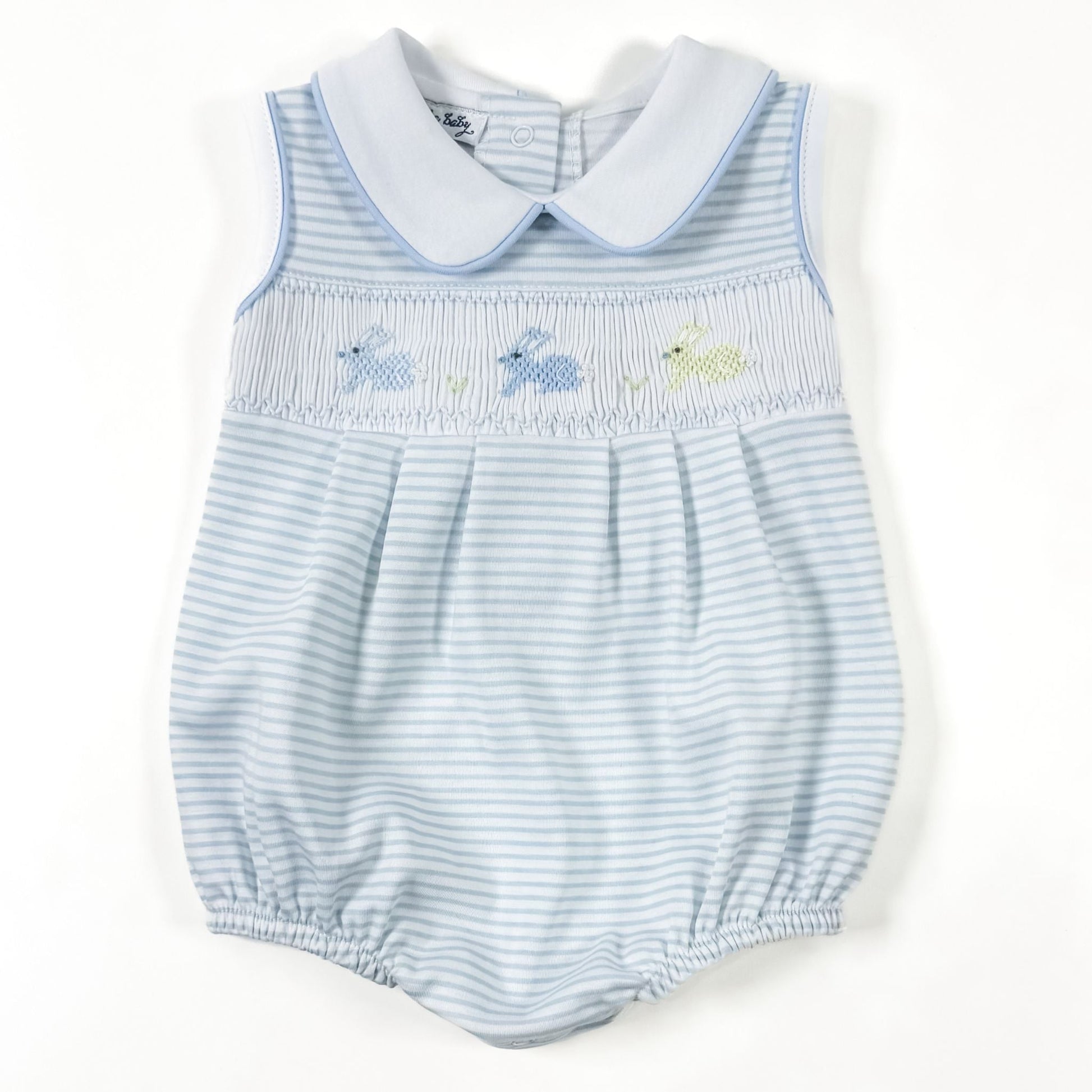 Hoppity Hop Classics Smocked Bubble - Light Blue - Magnolia BabyBubble