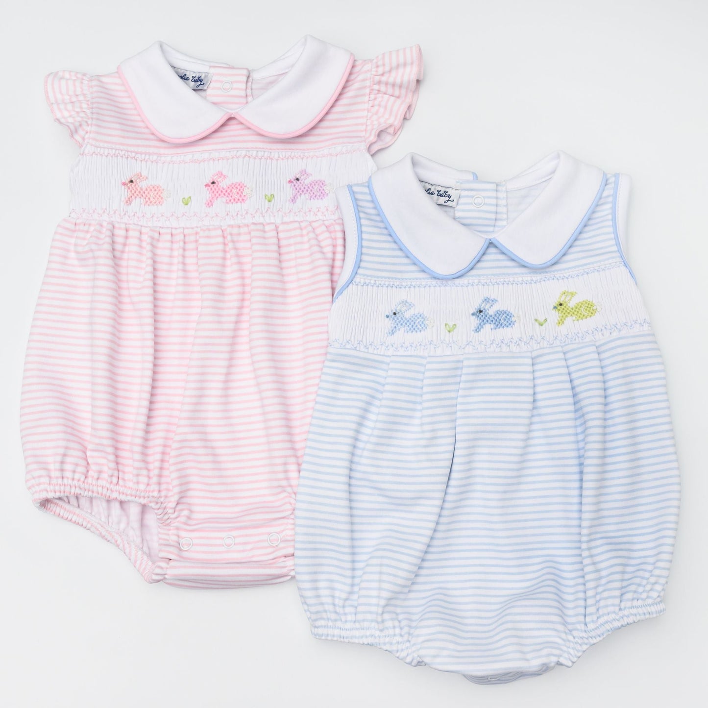 Hoppity Hop Classics Smocked Bubble - Light Blue - Magnolia BabyBubble