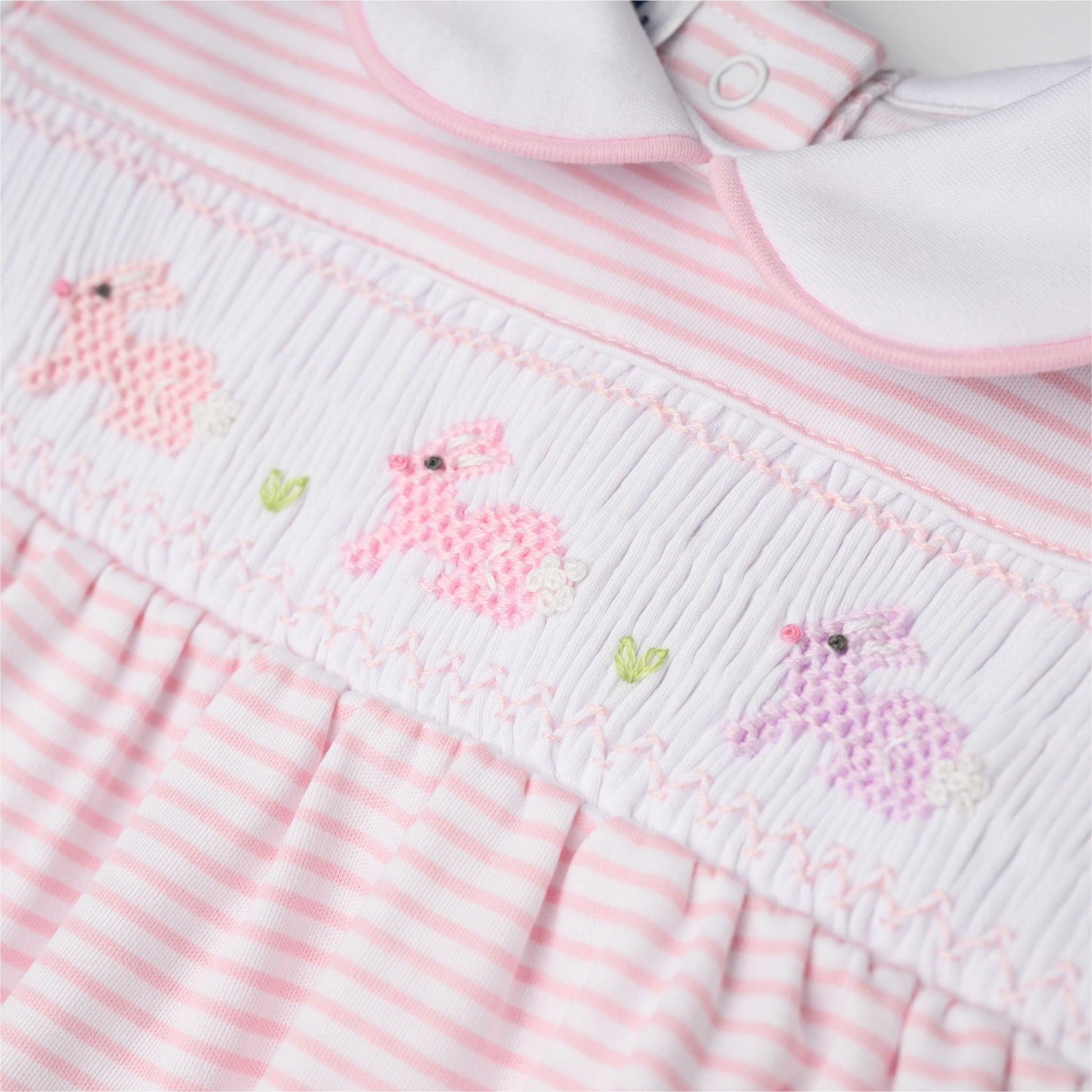 Hoppity Hop Classics Smocked Bubble - Pink - Magnolia BabyBubble