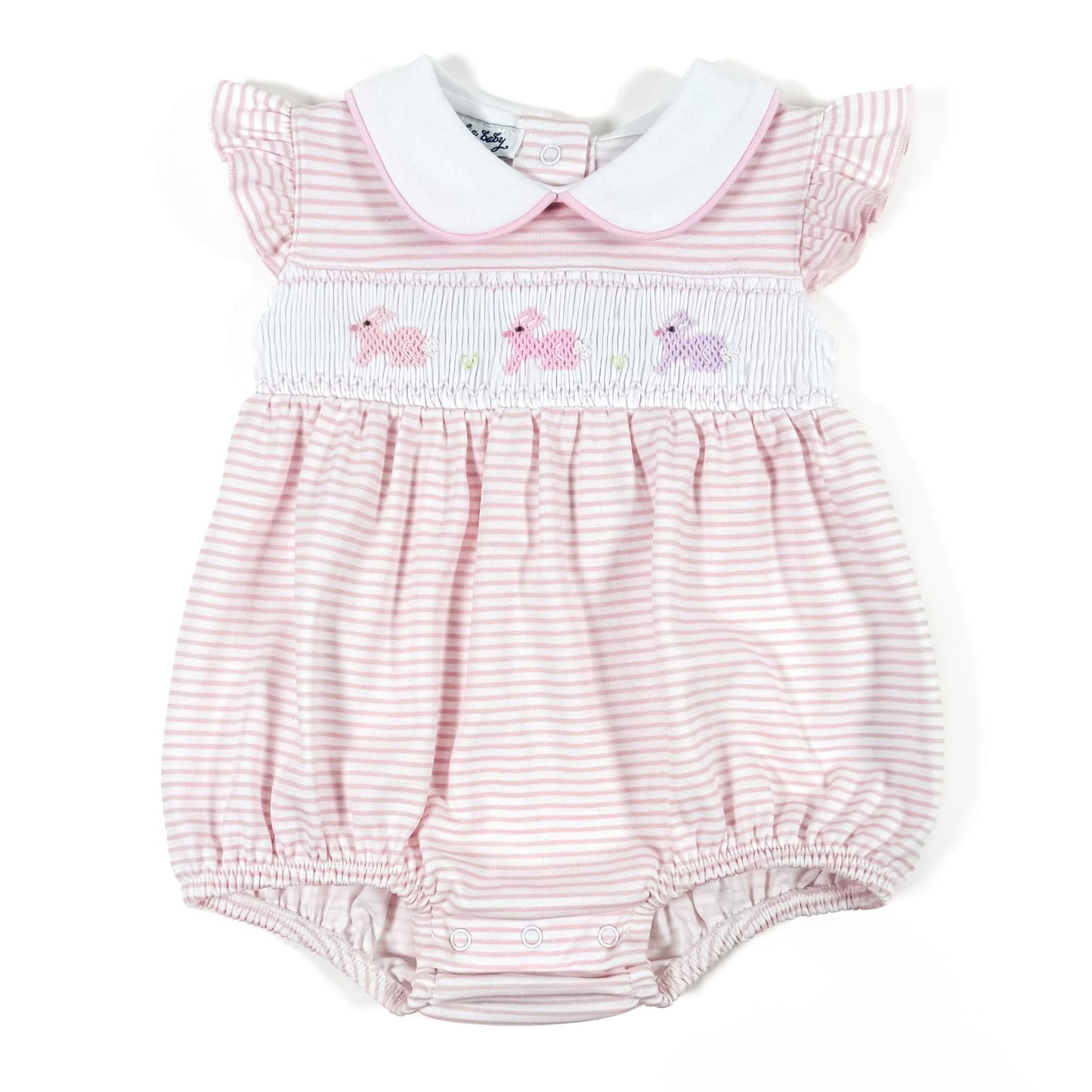 Hoppity Hop Classics Smocked Bubble - Pink - Magnolia BabyBubble
