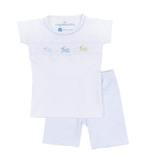  Hoppity Hop Classics Smocked Short Pajamas - Light Blue - Magnolia BabyShort Pajamas