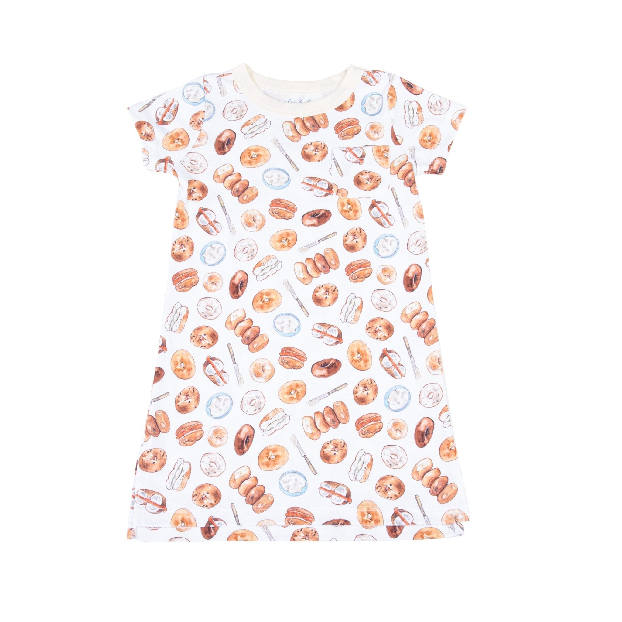 Hot Bagels Short Sleeve Nightdress - Magnolia BabyNightdress