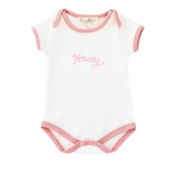 Howdy! Bodysuit - Dusty Rose by Luna and Arlo - Magnolia BabyBodysuit