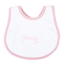  Howdy! Embroidered Bib - Dusty Rose - Magnolia BabyBib