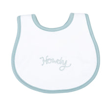  Howdy! Embroidered Bib - Moss - Magnolia BabyBib