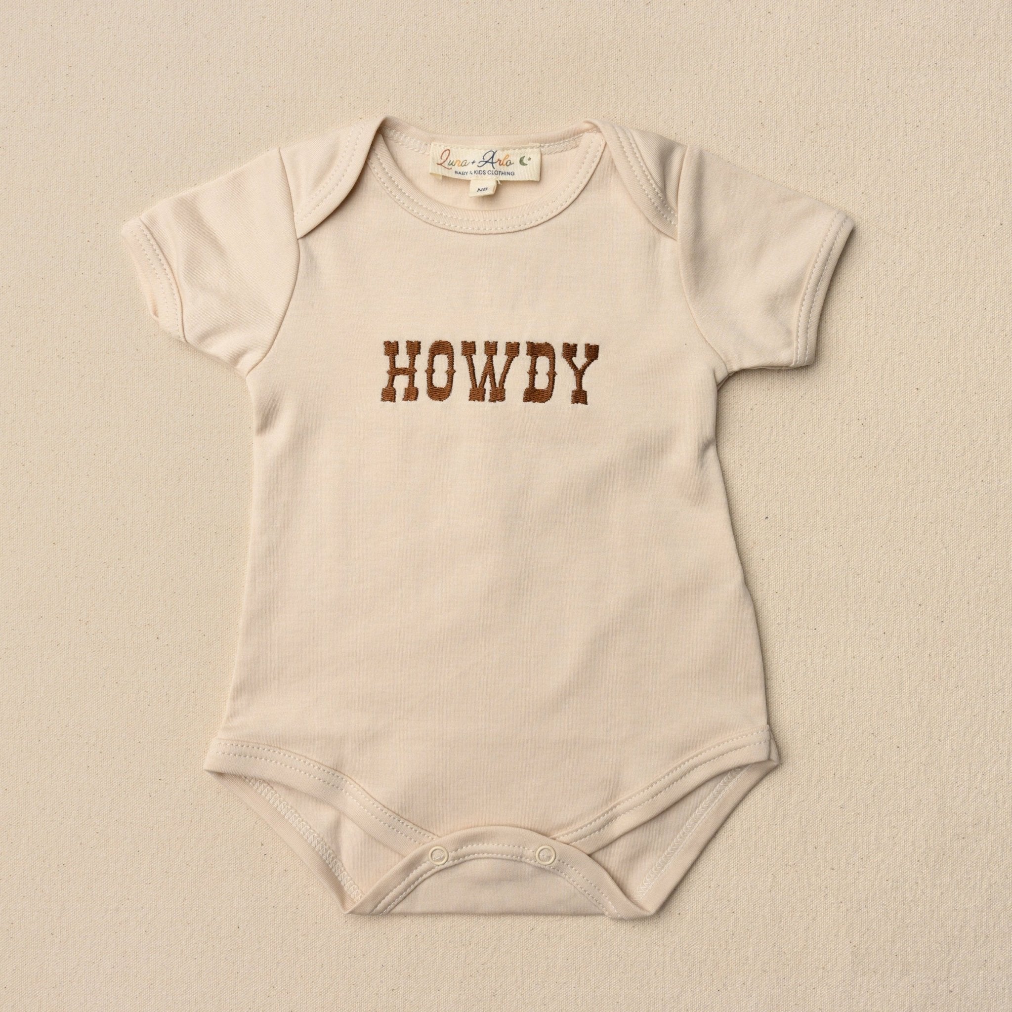 Howdy Embroidered Bodysuit - Magnolia BabyBodysuit
