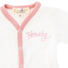 Howdy! Embroidered Front Snap Bodysuit - Dusty Rose - Magnolia BabyBodysuit