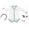 Howdy! Embroidered Front Snap Bodysuit - Moss - Magnolia BabyBodysuit