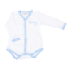 Howdy! Embroidered Front Snap Bodysuit - Sky - Magnolia BabyBodysuit