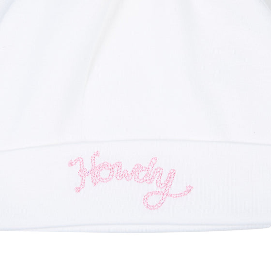 Howdy! Embroidered Hat - Dusty Rose - Magnolia BabyHat