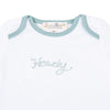 Howdy! Embroidered Lap Footie - Moss - Magnolia BabyFootie