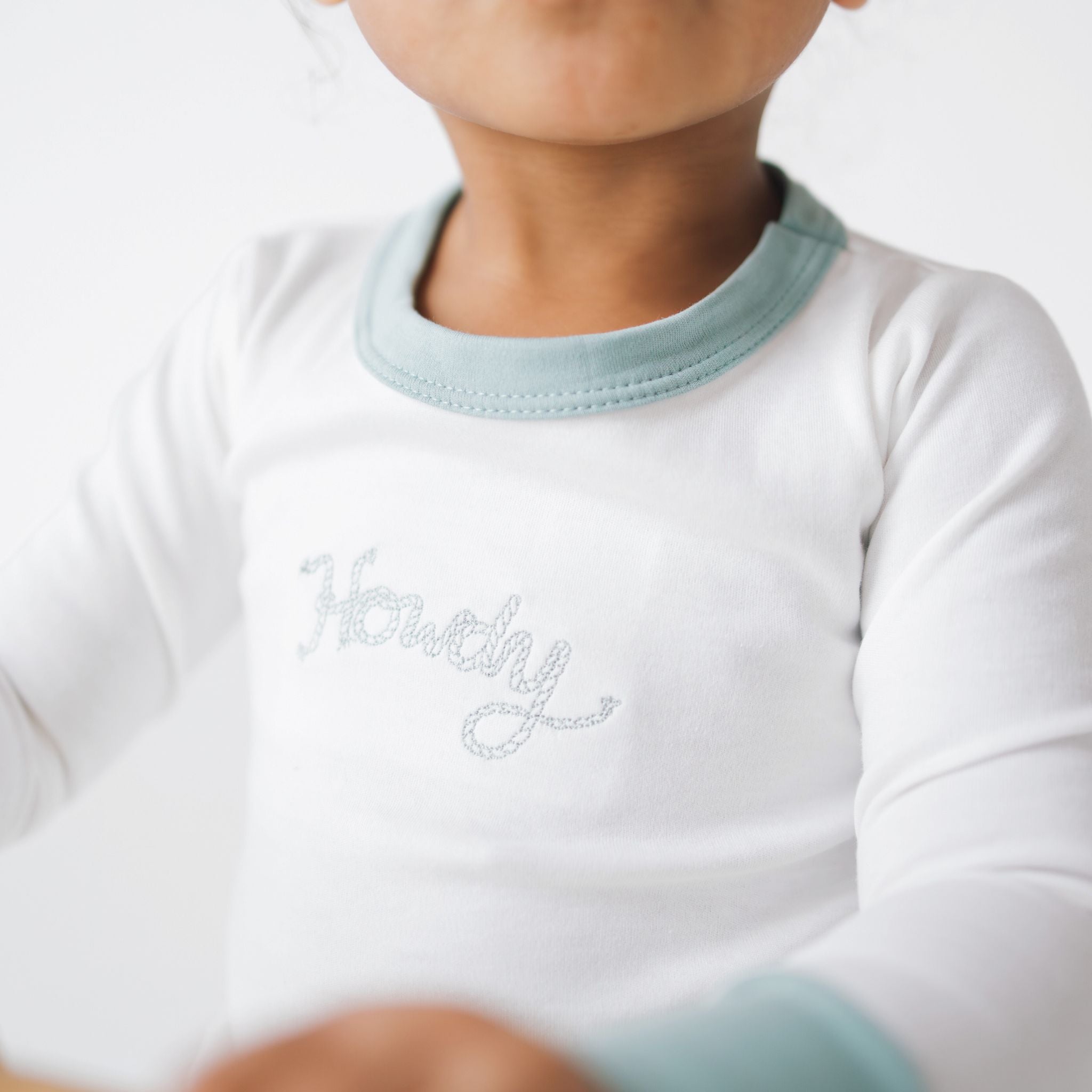 Howdy! Embroidered Long Pajamas - Moss - Luna and ArloLong Pajamas