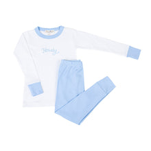  Howdy! Embroidered Long Pajamas - Sky - Magnolia BabyLong Pajamas