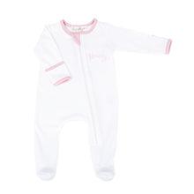  Howdy! Embroidered Zip Footie - Dusty Rose - Magnolia BabyFootie