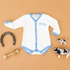 Howdy! Front Snap Bodysuit - Sky by Luna and Arlo - Magnolia BabyBodysuit