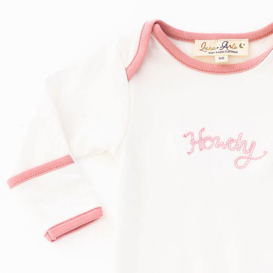 Howdy! Lap Footie - Dusty Rose by Luna and Arlo - Magnolia BabyFootie