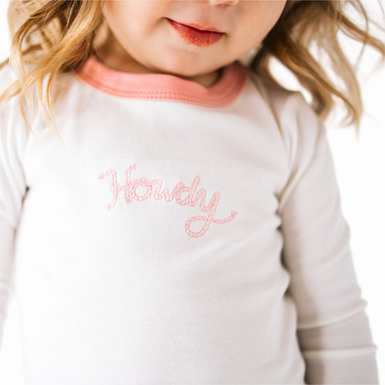 Howdy! Long Pajamas - Dusty Rose by Luna and Arlo - Magnolia BabyLong Pajamas