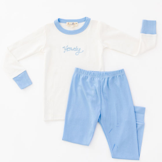 Howdy! Long Pajamas - Sky by Luna and Arlo - Magnolia BabyLong Pajamas