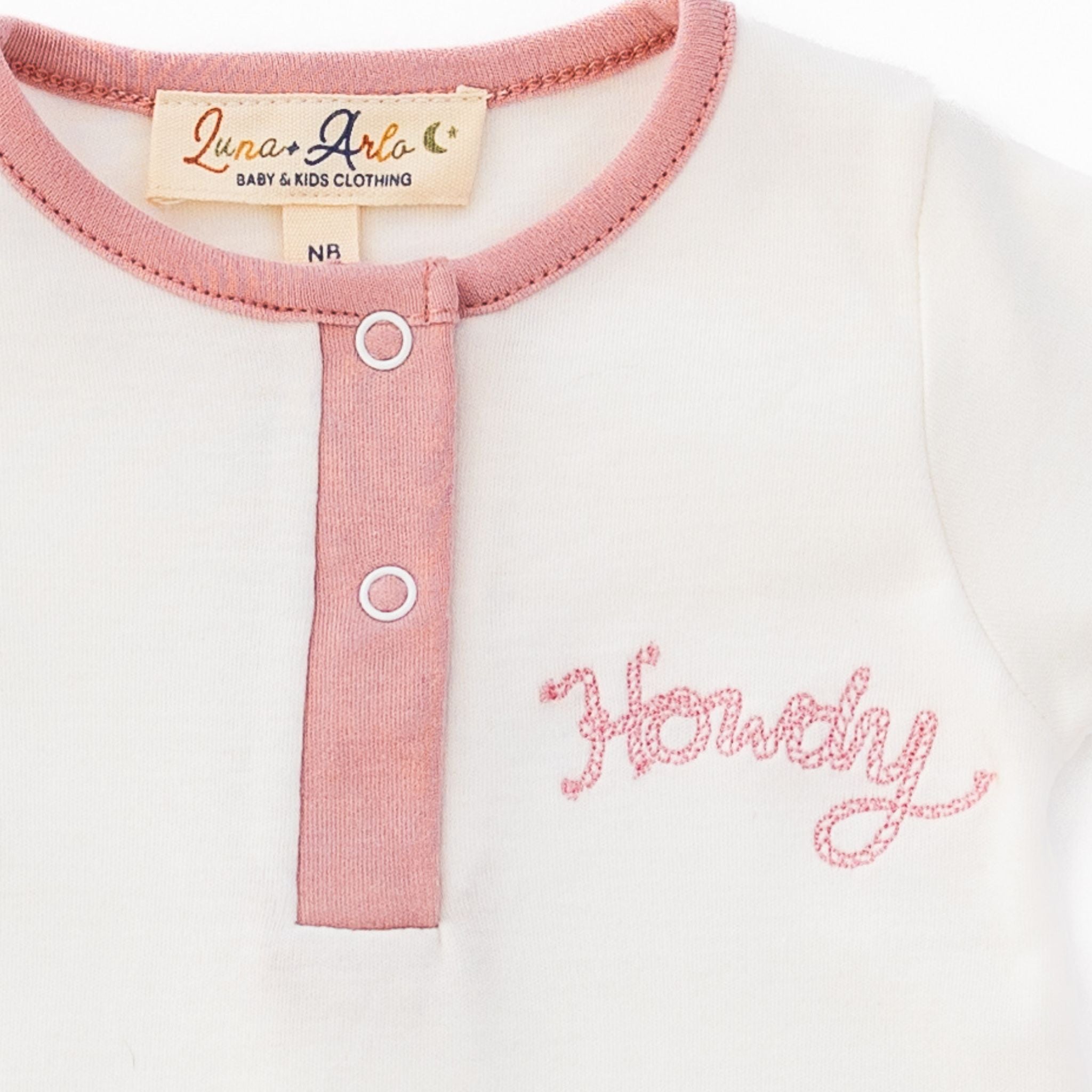 Howdy! Playsuit - Dusty Rose by Luna and Arlo - Luna and ArloPlaysuit
