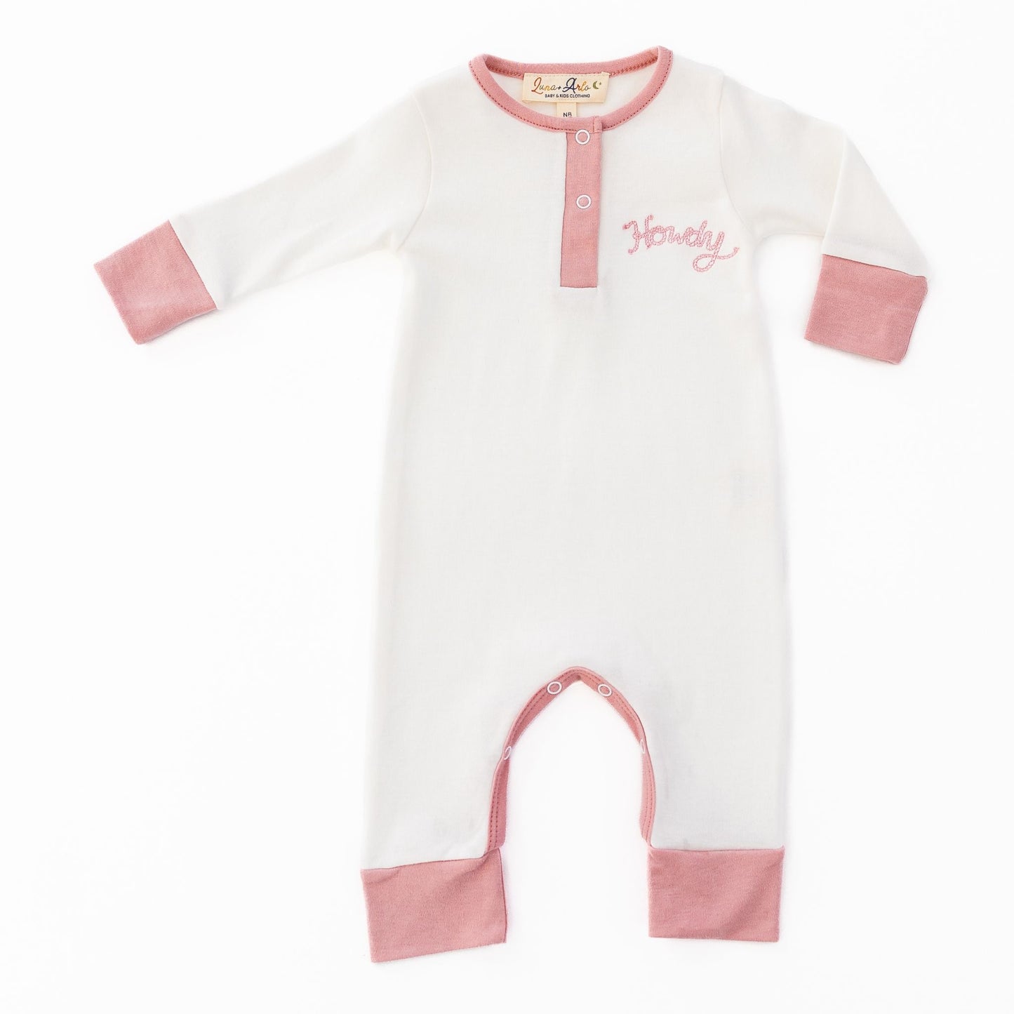 Howdy! Playsuit - Dusty Rose by Luna and Arlo - Luna and ArloPlaysuit