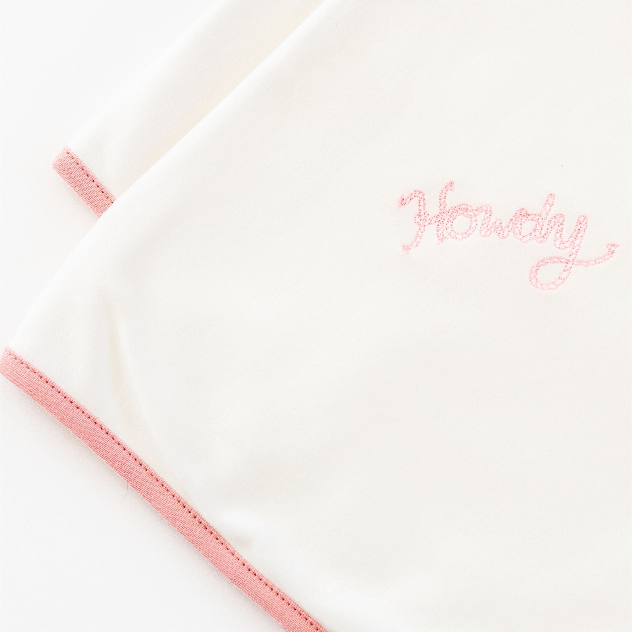 Howdy! Receiving Blanket - Dusty Rose by Luna and Arlo - Luna and ArloReceiving Blanket