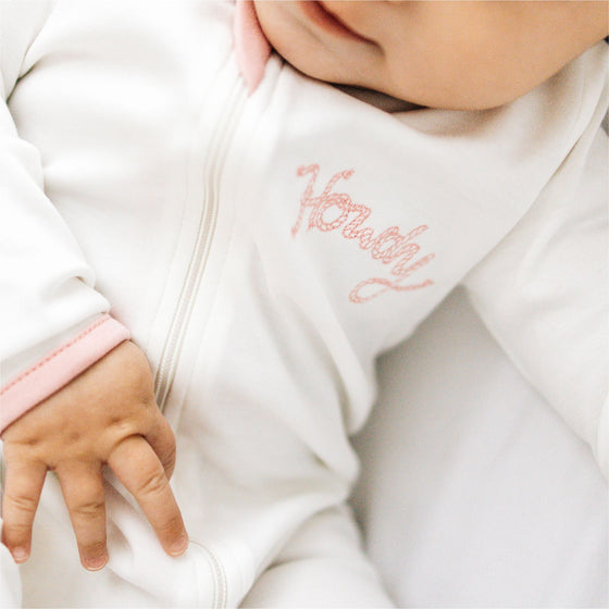 Howdy! Zip Footie - Dusty Rose by Luna and Arlo - Magnolia BabyFootie