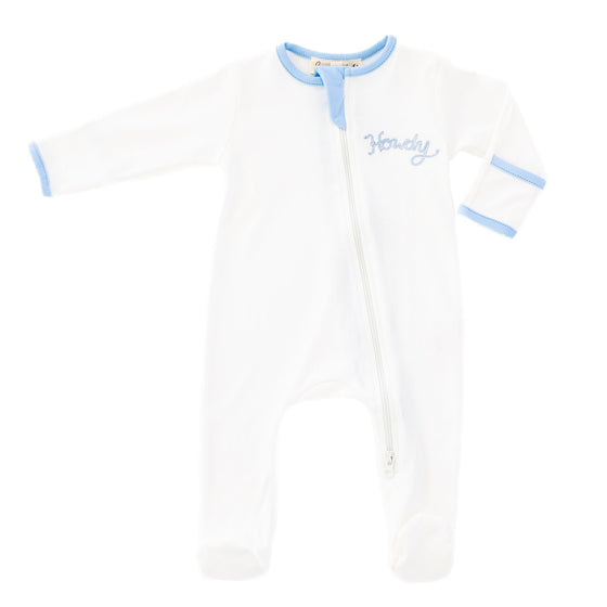 Howdy! Zip Footie - Sky by Luna and Arlo - Magnolia BabyFootie