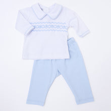  Hudson Smocked 2pc Pant Set - Light Blue - Magnolia BabyPant Set