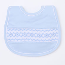  Hudson Smocked Bib - Light Blue - Magnolia BabyBib