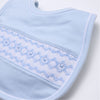 Hudson Smocked Bib - Light Blue - Magnolia BabyBib