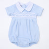 Hudson Smocked Bubble - Light Blue - Magnolia BabyBubble