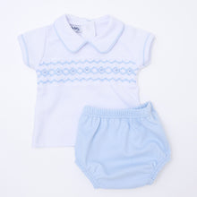  Hudson Smocked Diaper Cover Set - Light Blue - Magnolia BabyDiaper Cover