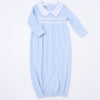 Hudson Smocked Gathered Gown - Light Blue - Magnolia BabyGown