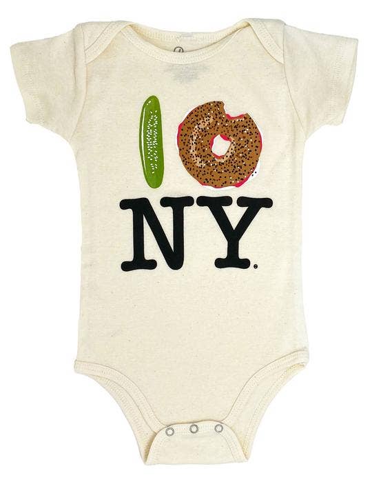 I Love New York Bodysuit + Bagel Teether Gift Set - Magnolia BabyBaby Gift Set