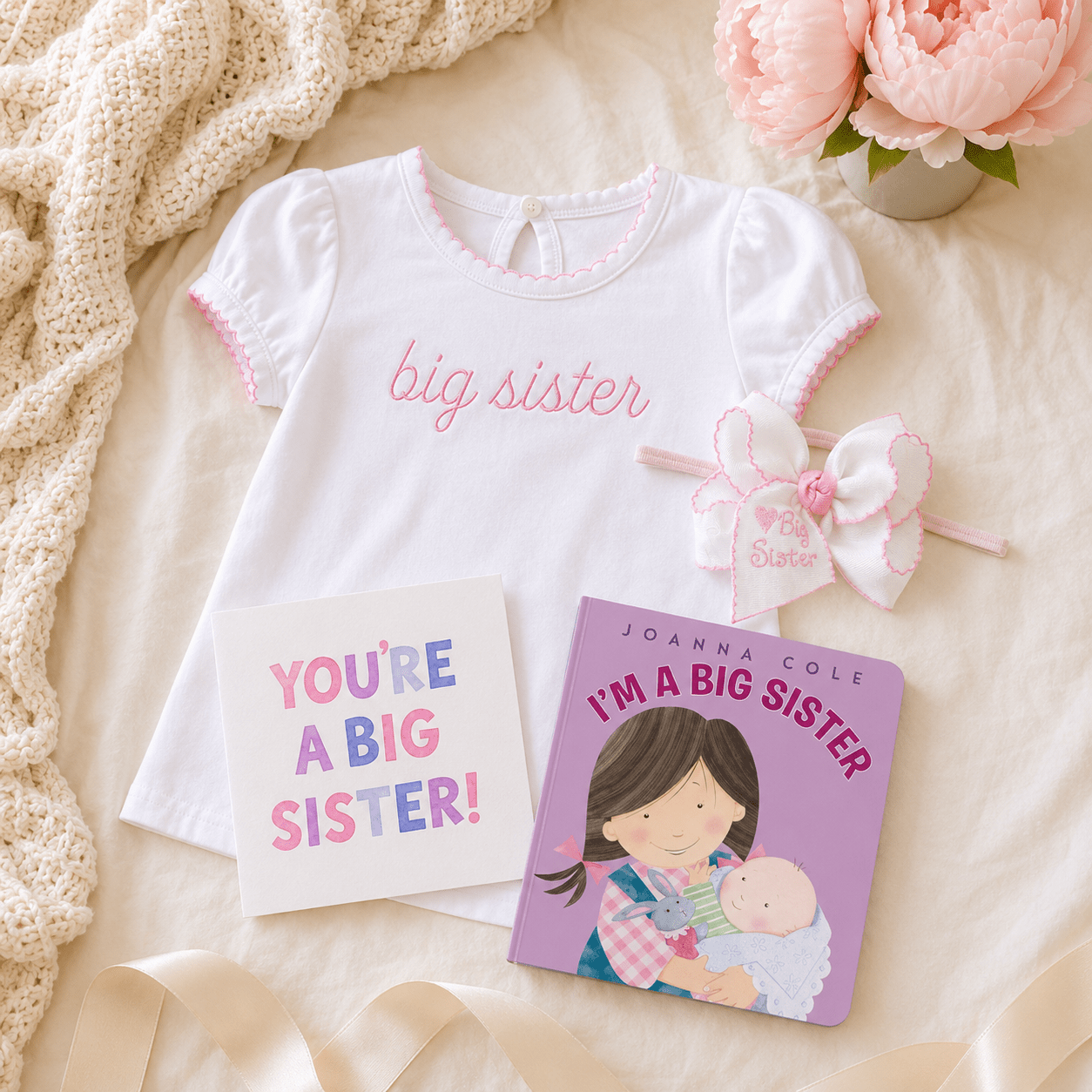 I'm a Big Sister Embroidered Tee Gift Set - Magnolia BabyGift Set