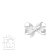  Infant Signature Grosgrain Bow on Clip - White - Magnolia BabyBow
