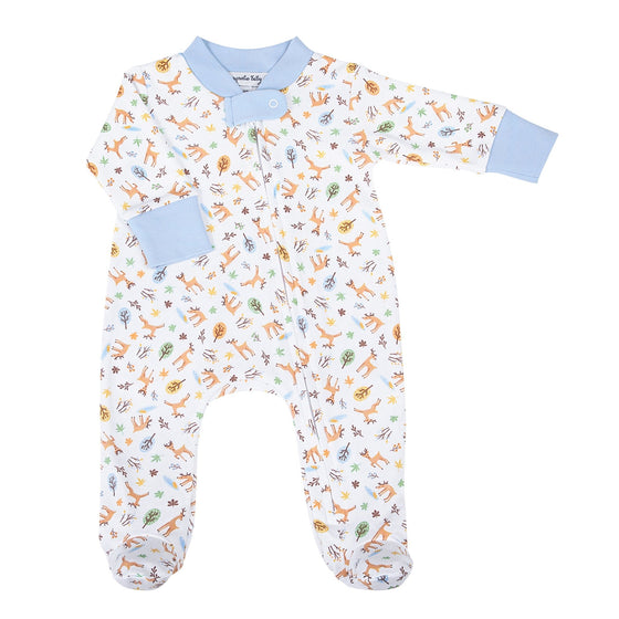 Into the Forest Print Zip Footie - Magnolia BabyFootie