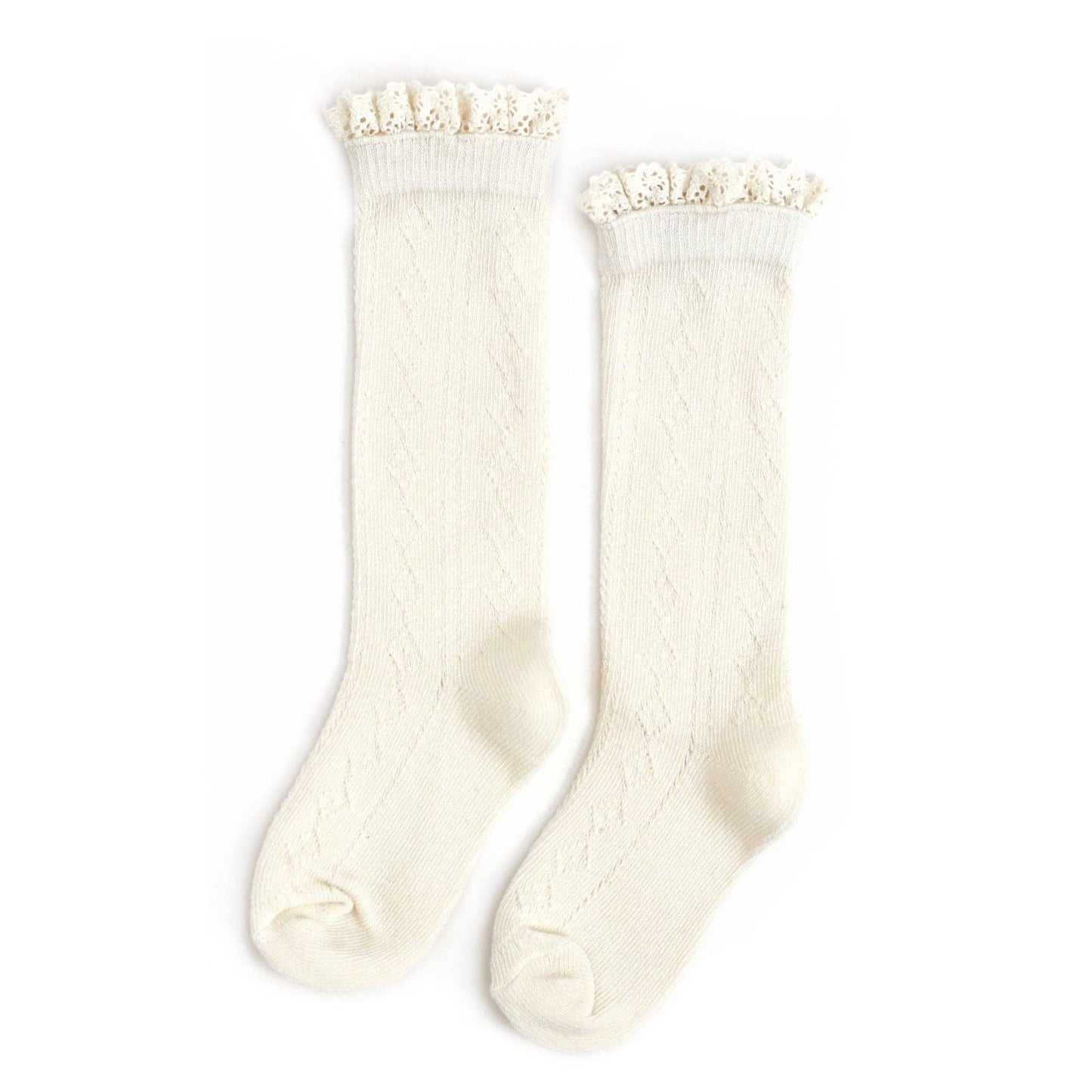 Ivory Lace Top Knee High Socks - Magnolia BabySocks