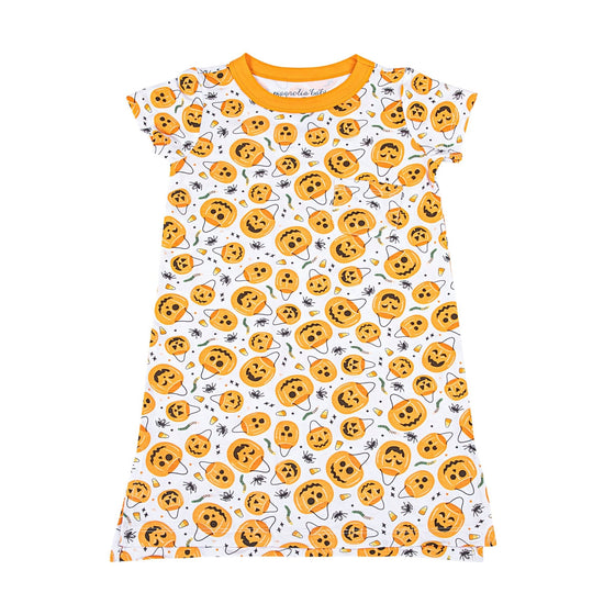 Jack O' Lantern Jamboree Girl's Short Sleeve Nightdress - Magnolia BabyNightdress