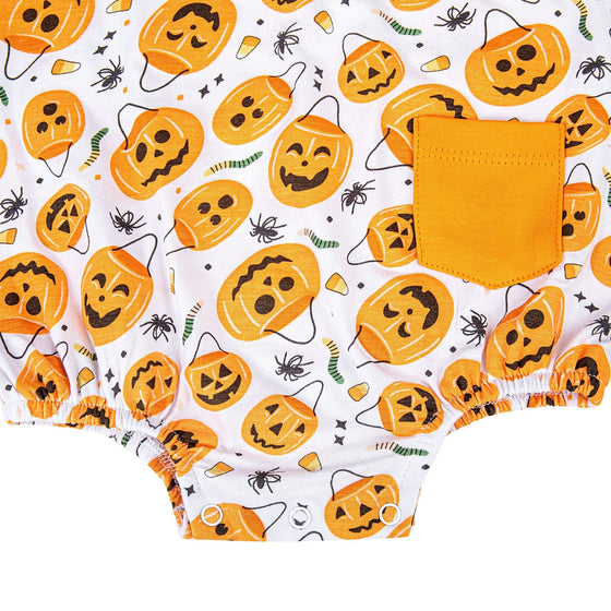 Jack O' Lantern Jamboree Print Boy Bubble - Magnolia BabyBubble