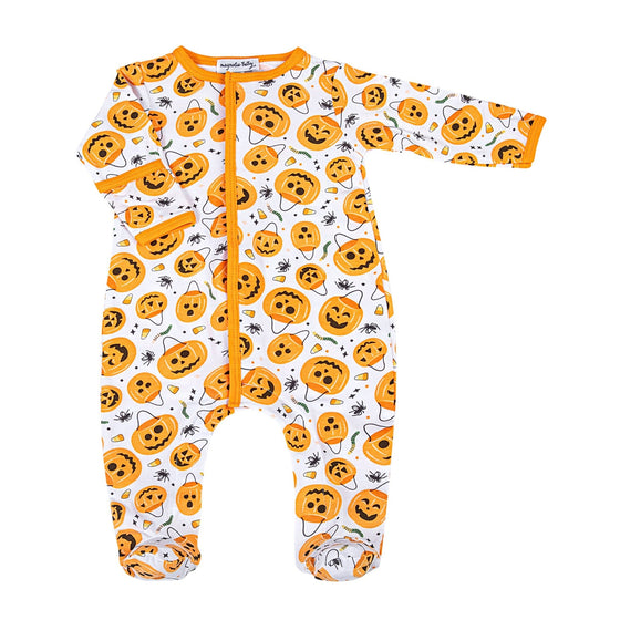 Jack O' Lantern Jamboree Print Footie - Magnolia BabyFootie