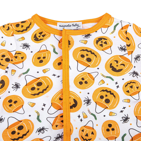 Jack O' Lantern Jamboree Print Footie - Magnolia BabyFootie