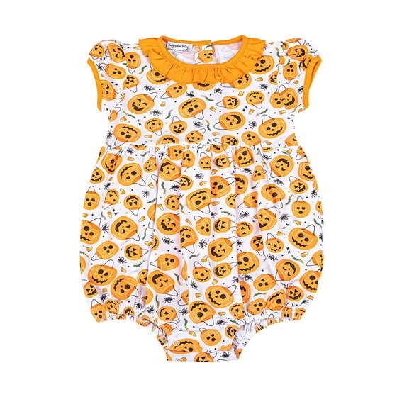 Jack O' Lantern Jamboree Print Girl Bubble - Magnolia BabyBubble