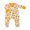 Jack O' Lantern Jamboree Print Zip Footie - Magnolia BabyFootie