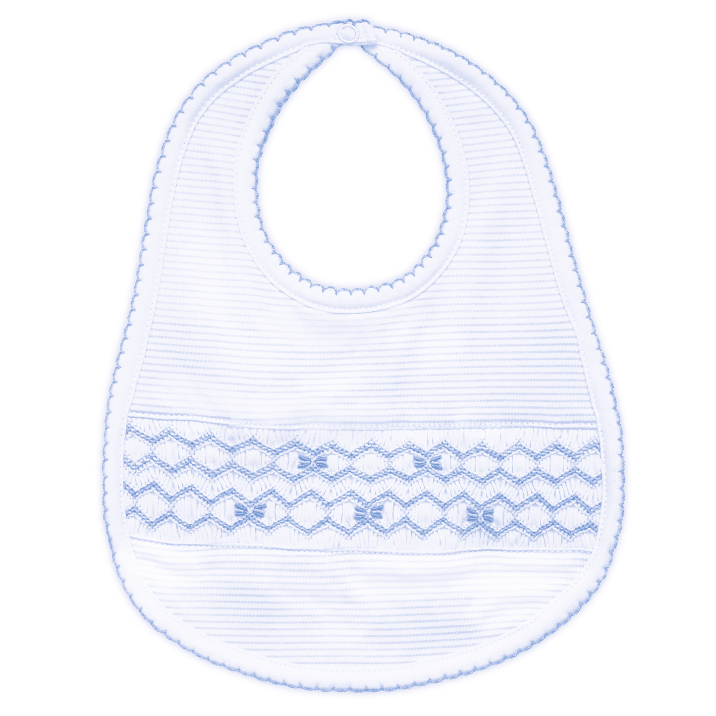 Jacob Smocked Bib - Light Blue - Magnolia BabyBib