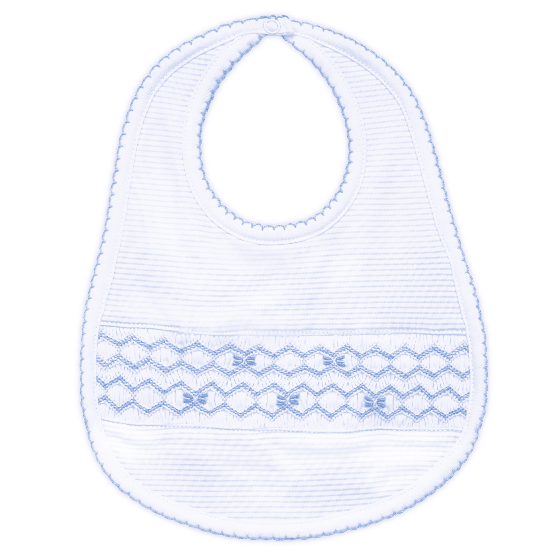 Jacob Smocked Bib - Light Blue - Magnolia BabyBib