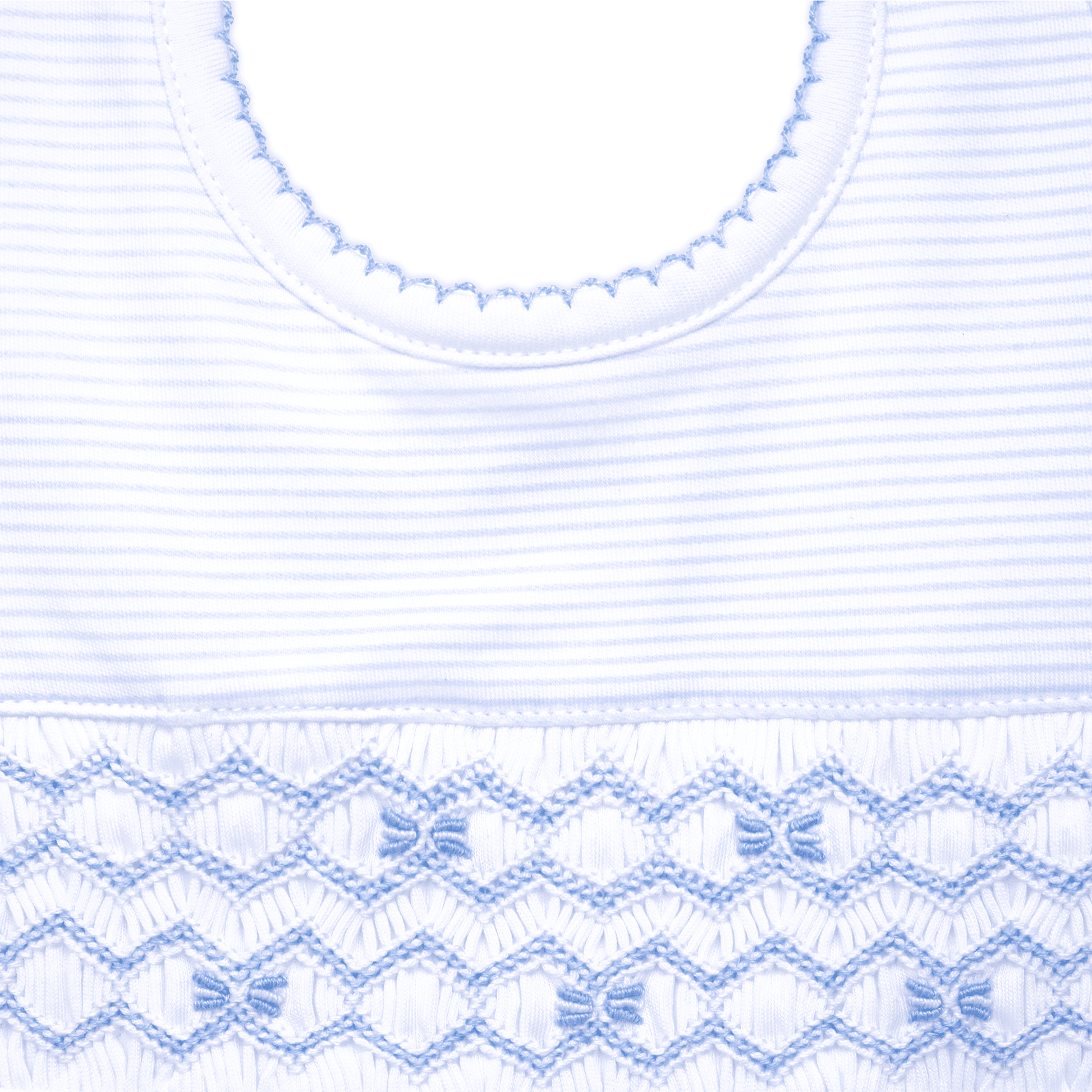 Jacob Smocked Bib - Light Blue - Magnolia BabyBib